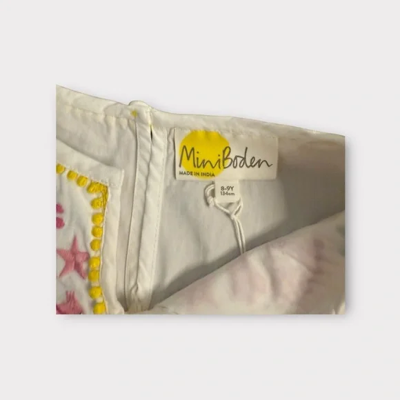 Mini Boden Under The Sea Applique Kaftan White Dress - Picture 6 of 7